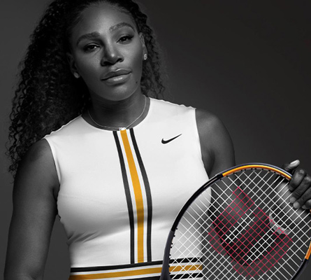 Tenue raquette chaussures de tennis Serena Williams